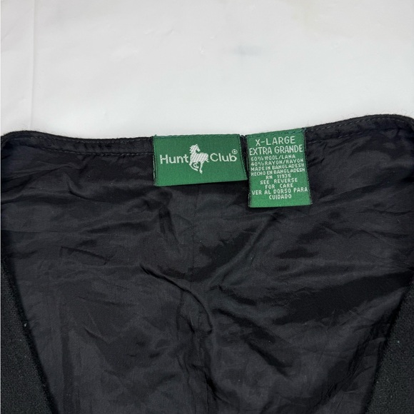 Vintage Hunt Club Women’s Black Embroidered Vest Wool Western Equestrian SizeXL - Picture 3 of 10